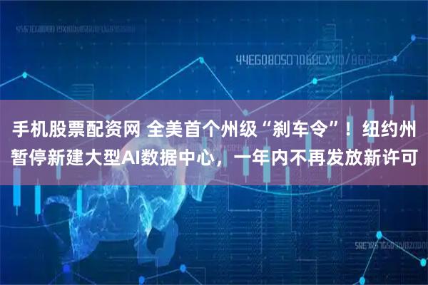 手机股票配资网 全美首个州级“刹车令”！纽约州暂停新建大型AI数据中心，一年内不再发放新许可
